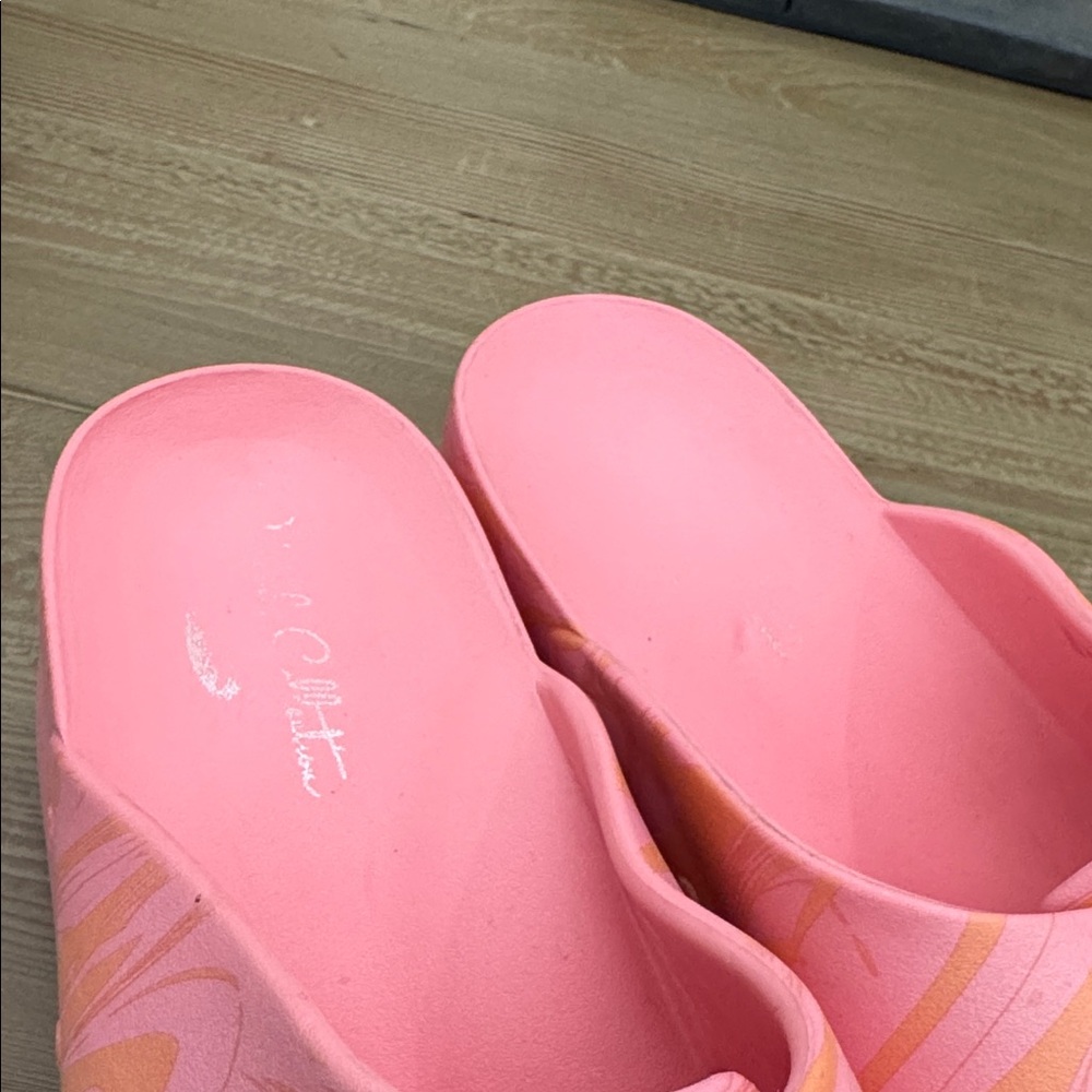 DR. SCHOLL'S  Original Goals Platform Slide Sandal - Apricot Wash sz 8 - Picture 5 of 7